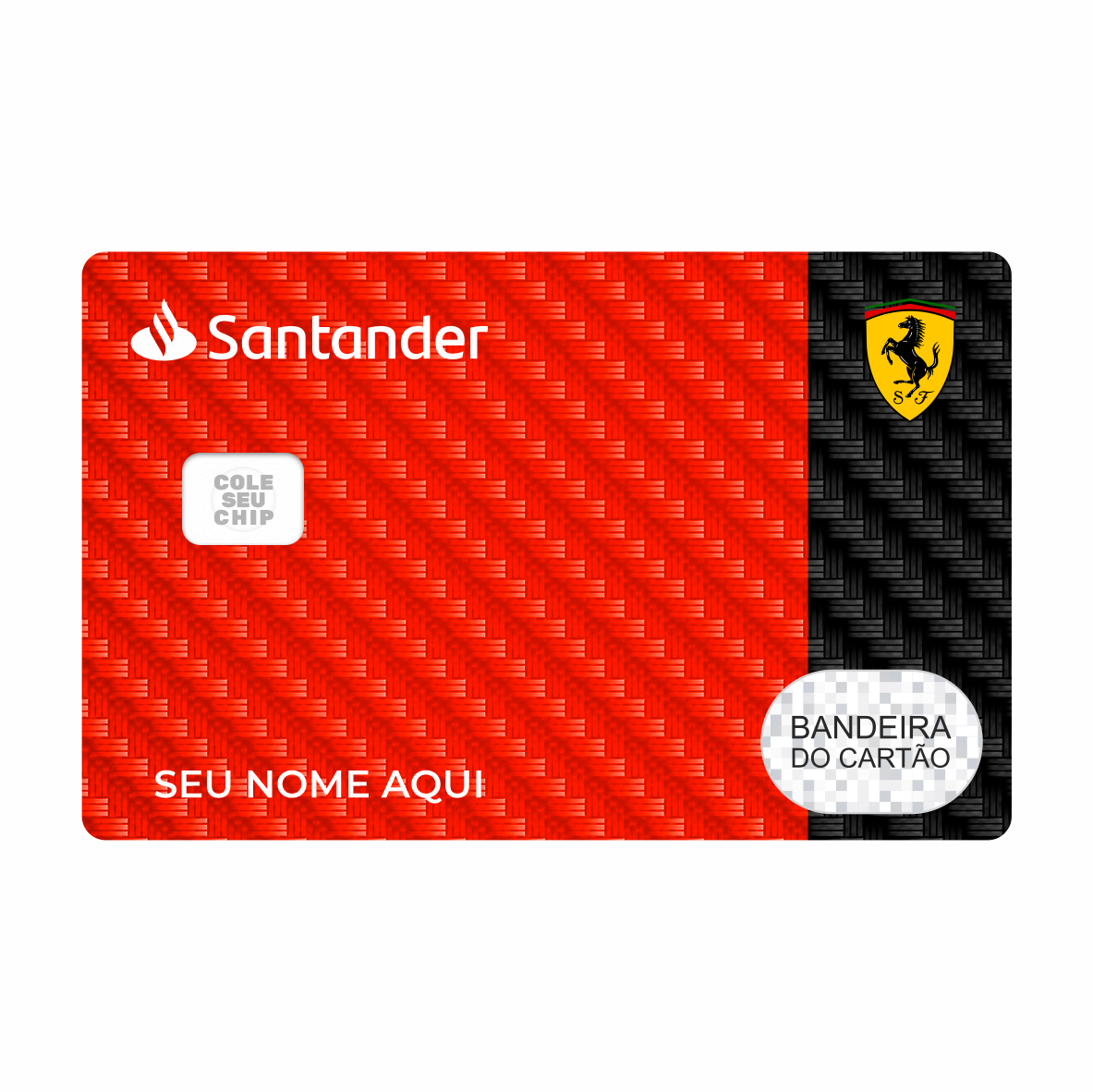 METACARD - Cartão De Plástico Com Impressão Digital UV - Santander Ferrari METACARD - Cartão De Plástico Com Impressão Digital UV - Santander Ferrari